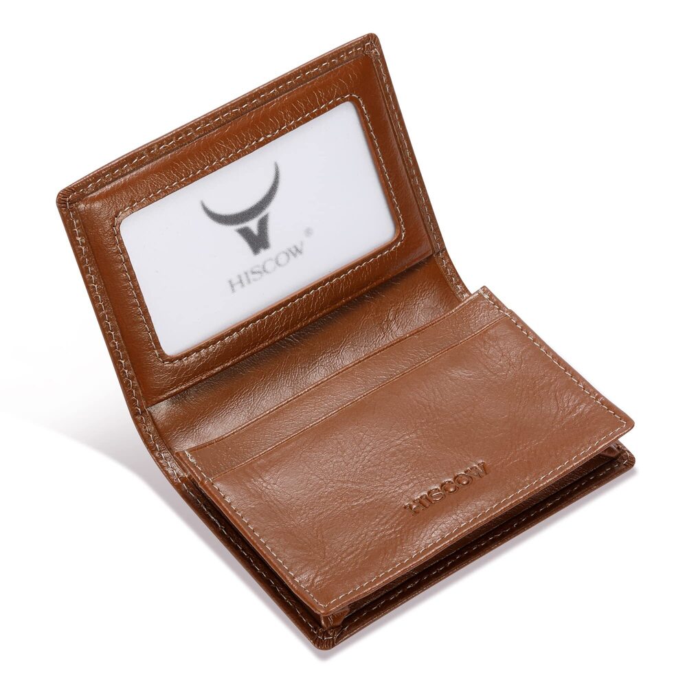 9939 Leather Business Card Case Holder & , Italian Calfskin Antiqued Brown